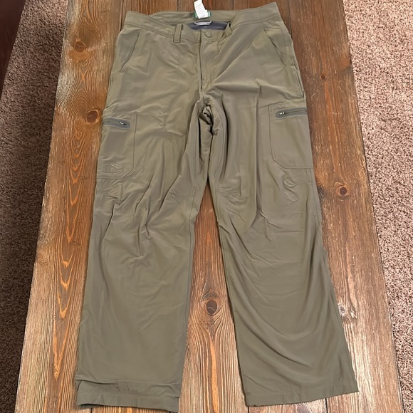 LL Bean Fleece Lined Water Resistant Hiking Pants 35/30 - Picture 2 of 9